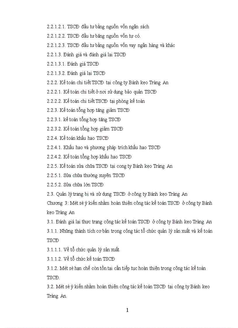 image for page Tổ chức công tác kế toán TSCĐ và quản lý trang bị và sử dụng TSCĐ ở công ty bánh kẹo Tràng an 1