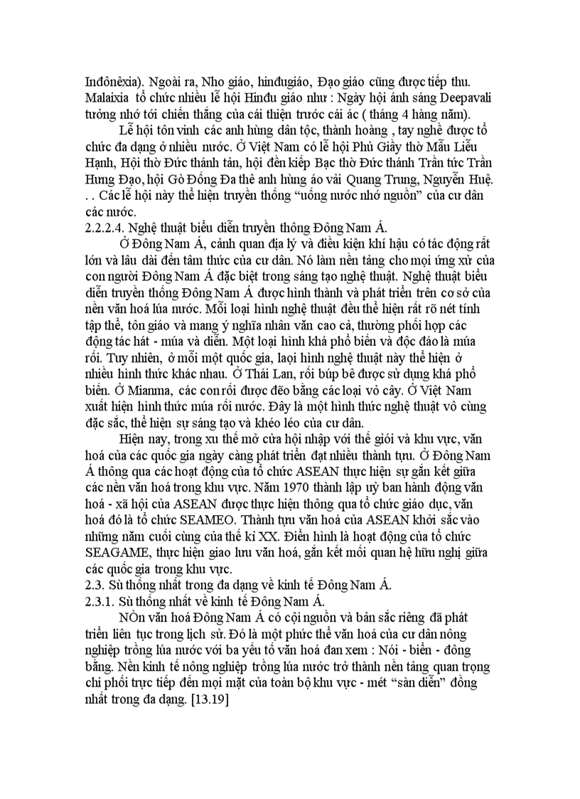 image for page Tính thống nhất trong đa dạng của các quốc gia Đông Nam á về chính trị văn hoá kinh tế