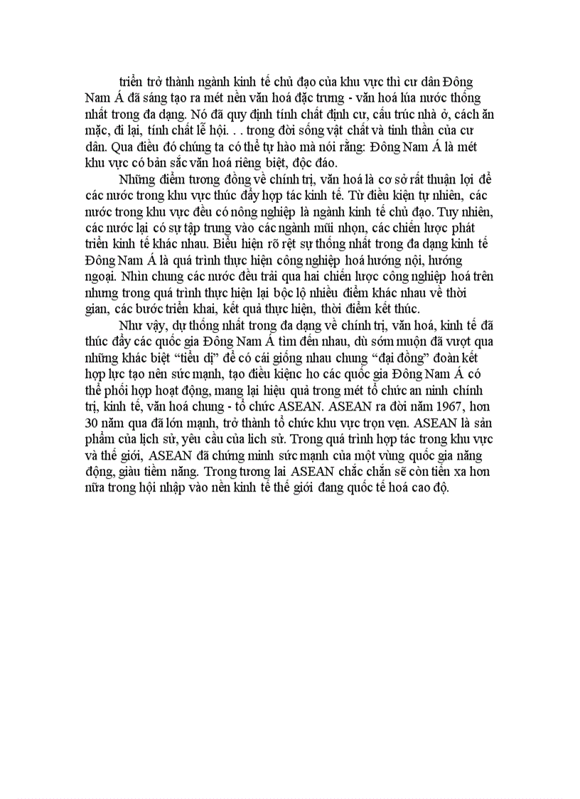 image for page Tính thống nhất trong đa dạng của các quốc gia Đông Nam á về chính trị văn hoá kinh tế