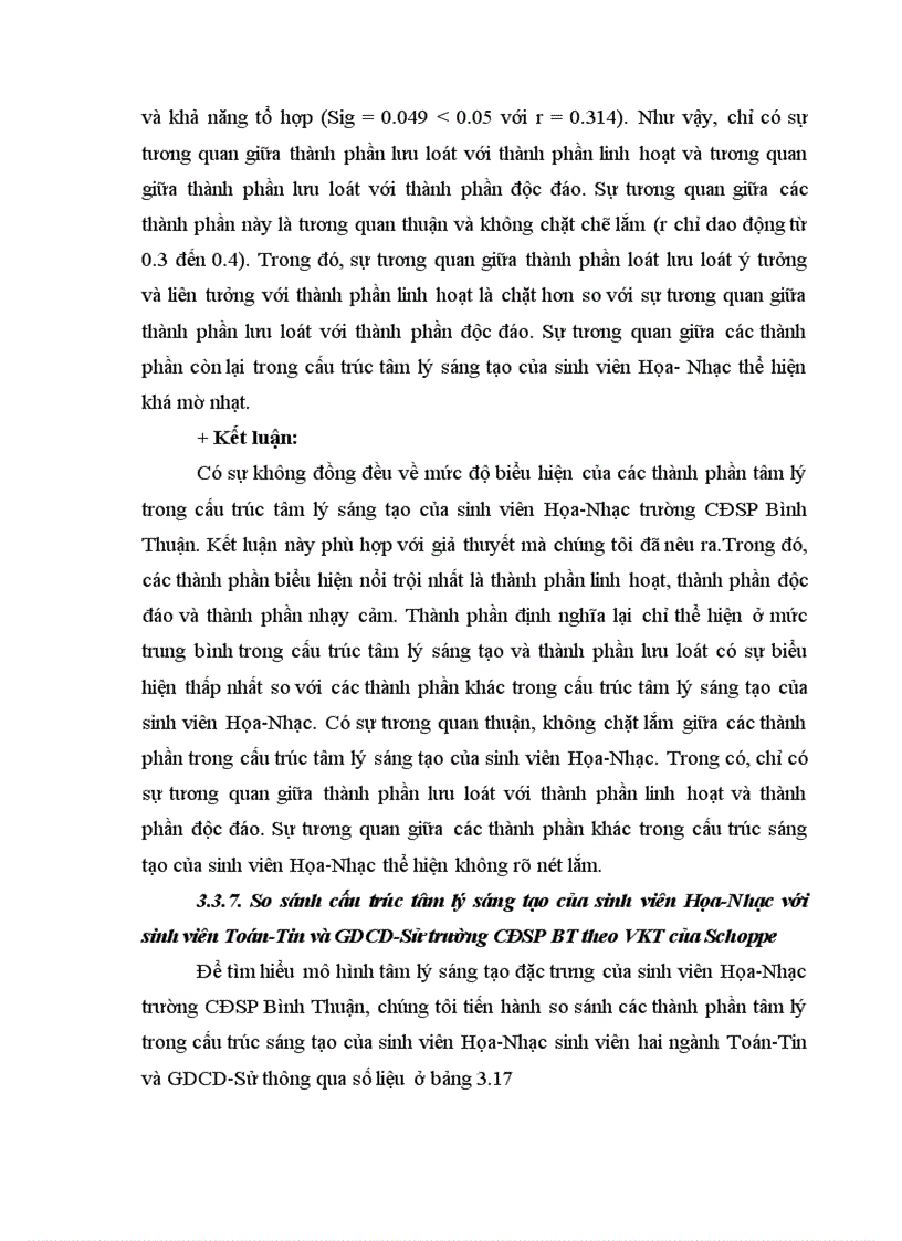 image for page Mức độ sáng tạo của sinh viên Họa Nhạc trường Cao đẳng Sư phạm Bình Thuận 1