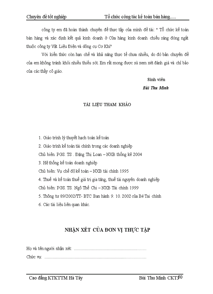 image for page Tổ chức kế toán bán hàng và xác định kết quả bán hàng tại Cửa hàng kinh doanh chiếu sáng đóng ngắt thuộc công ty vật liệu điện và dụng cụ cơ khí 1