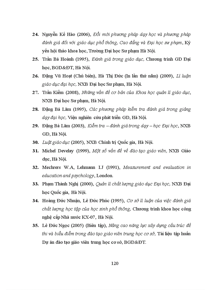 image for page Biện pháp quản lí của Phòng Đào tạo về hoạt động kiểm tra đánh giá kết quả học tập của sinh viên ở Trường Cao đẳng Sơn La