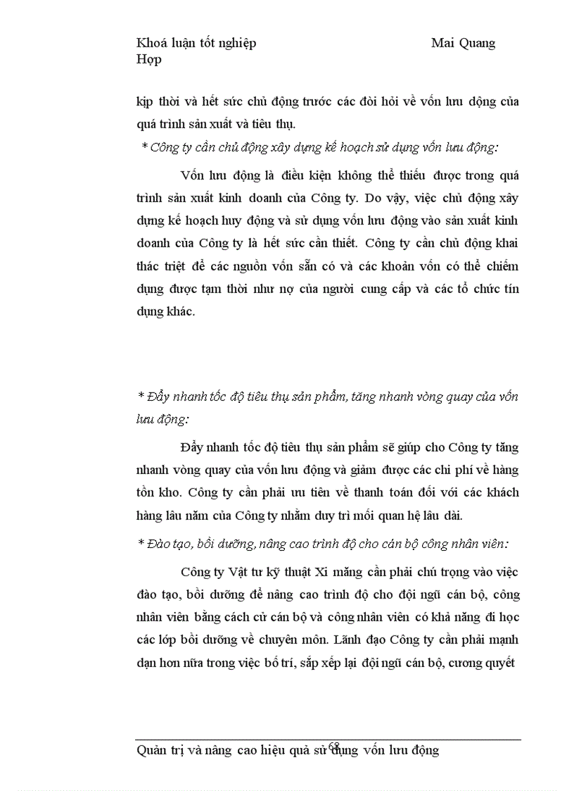 image for page Quản trị và nâng cao hiệu quả sử dụng vốn lưu động tại Công ty Vật tư kỹ thuật Xi măng 1