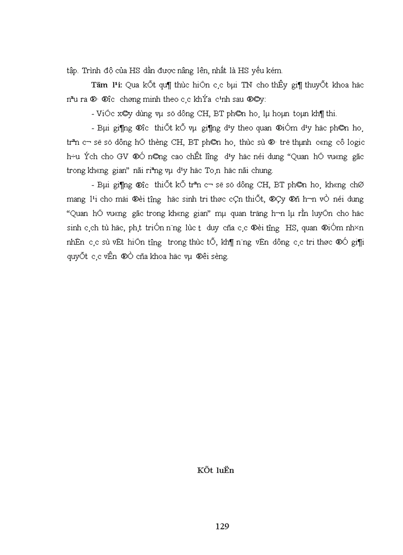 image for page Xây dựng và sử dụng hệ thống câu hỏi bài tập phân hoá khi dạy học Quan hệ vuông góc trong không gian ở lớp 11 trường THPT