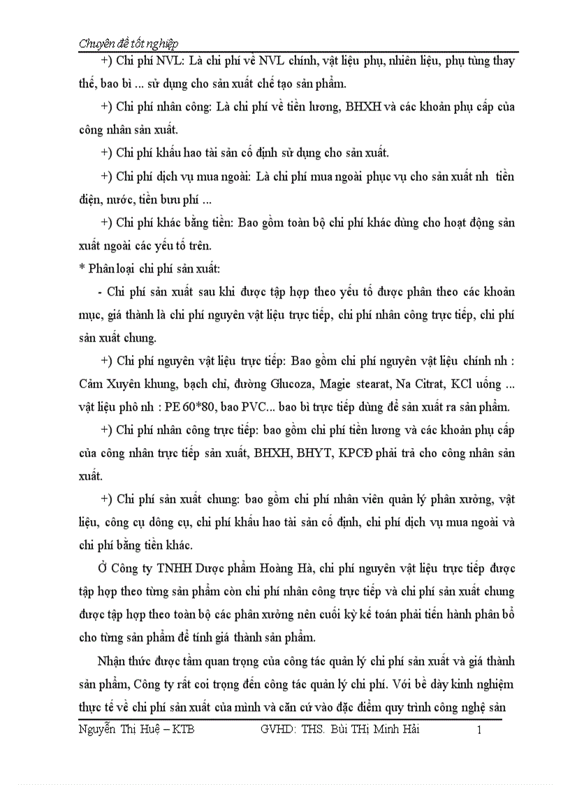 image for page Hoàn Thiện kế toán tập hợp chi phí sản xuất và tính giá thành sản phẩm tại Công ty TNHH Dược Phẩm Hoàng Hà 1