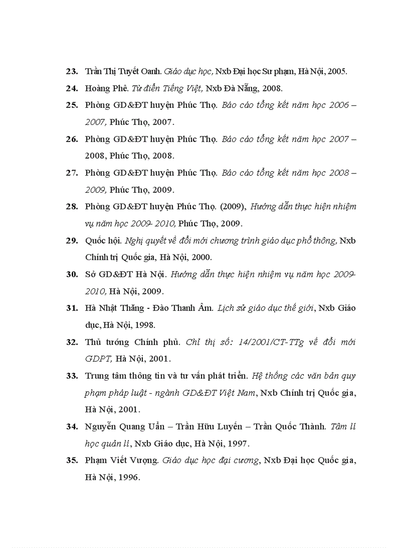 image for page Biện pháp quản lí việc đổi mới phương pháp dạy học môn Ngữ văn của Hiệu trưởng trường THCS huyện Phúc Thọ Hà Nội