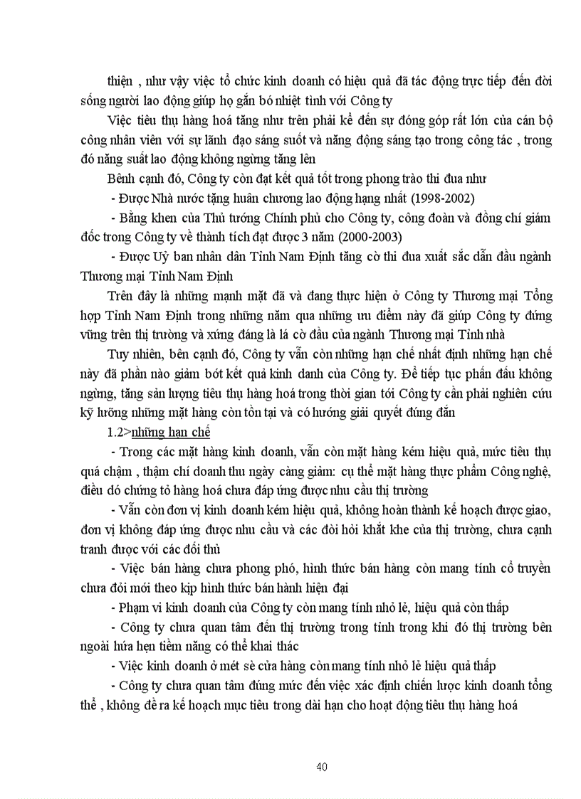 image for page Đẩy mạnh tiêu thụ hàng hoá tại Công ty thương mại tổng hợp tỉnh Nam Định 1