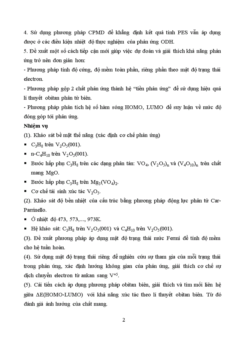 image for page Nghiên cứu lí thuyết phản ứng oxi đề hiđro hóa ankan nhẹ trên xúc tác V2O5 bằng phương pháp phiếm hàm mật độ