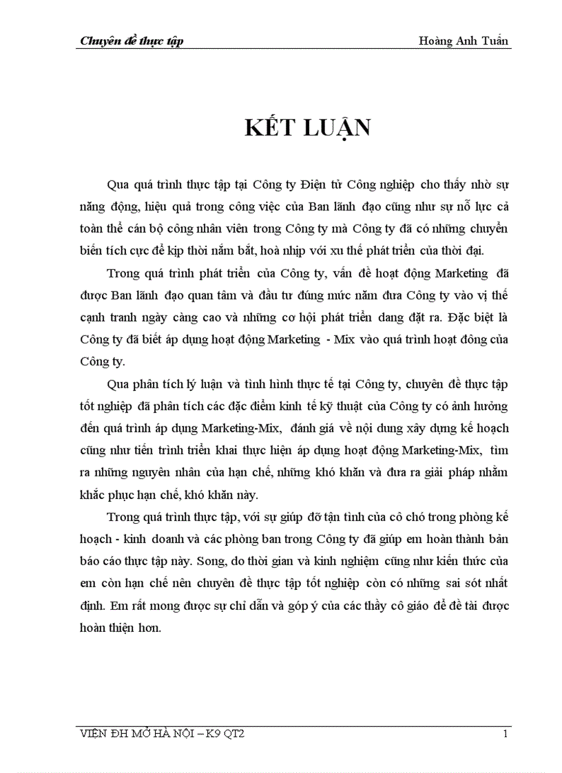 image for page Một số giải pháp để áp dụng hoạt động Marketing Mix tại Công ty Điện tử Công nghiệp CDC 1