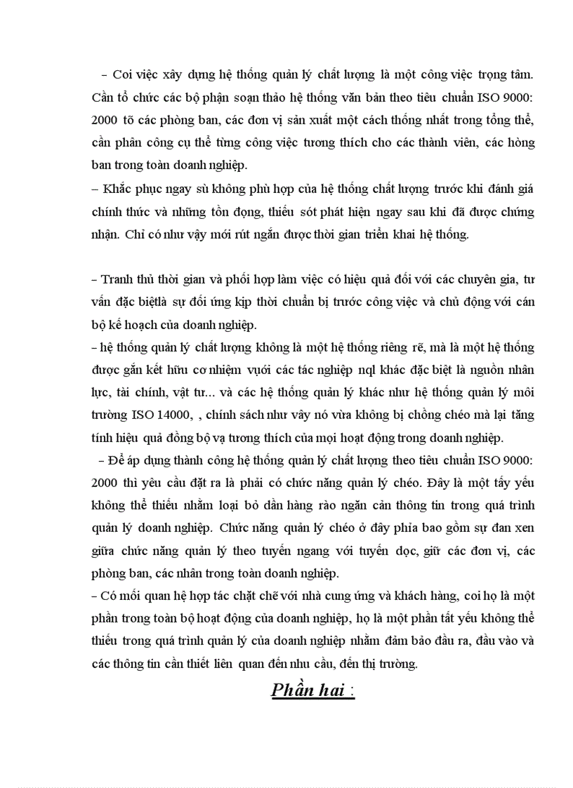 image for page Một số nhân tố tạo điều kiện thuận lợi áp dụng thành công hệ thống quản lý chất lượng theo tiêu chuẩnQuốc tế ISO9001 2000 ở công ty Xăng Dầu Hàng Không Tạo điều kiện thuận lợi áp dụng thành công hệ thống quản lý chất lượng theo tiêu chuẩn Quốc tế ISO9001 2000 ở công ty Xăng Dầu Hàng Không Phần 1