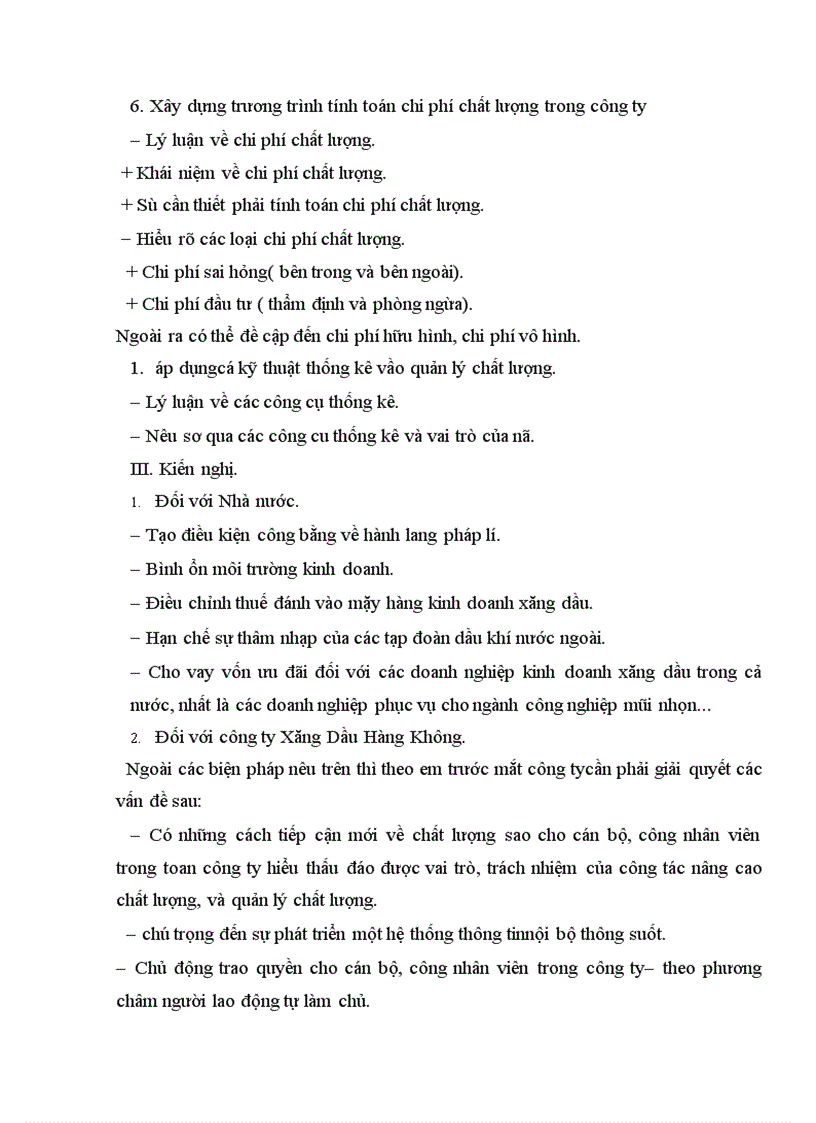 image for page Một số nhân tố tạo điều kiện thuận lợi áp dụng thành công hệ thống quản lý chất lượng theo tiêu chuẩnQuốc tế ISO9001 2000 ở công ty Xăng Dầu Hàng Không Tạo điều kiện thuận lợi áp dụng thành công hệ thống quản lý chất lượng theo tiêu chuẩn Quốc tế ISO9001 2000 ở công ty Xăng Dầu Hàng Không Phần 1