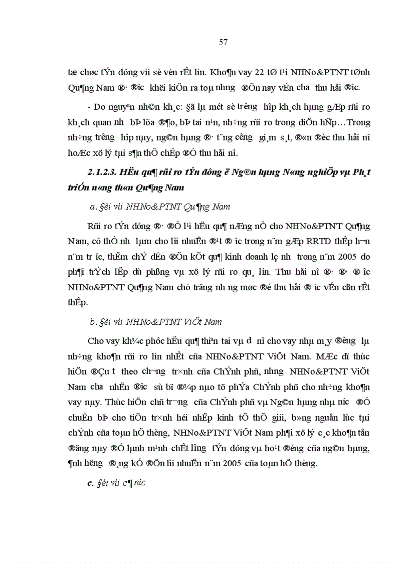 image for page Quản lý rủi ro tín dụng trong hoạt động kinh doanh của NHNo PTNT Quảng Nam