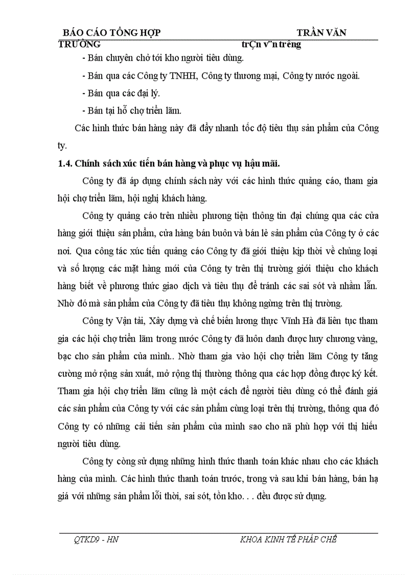 image for page Cơ cấu sản xuất của Công ty Vận tải Xây dựng và chế biến lương thực Vĩnh Hà