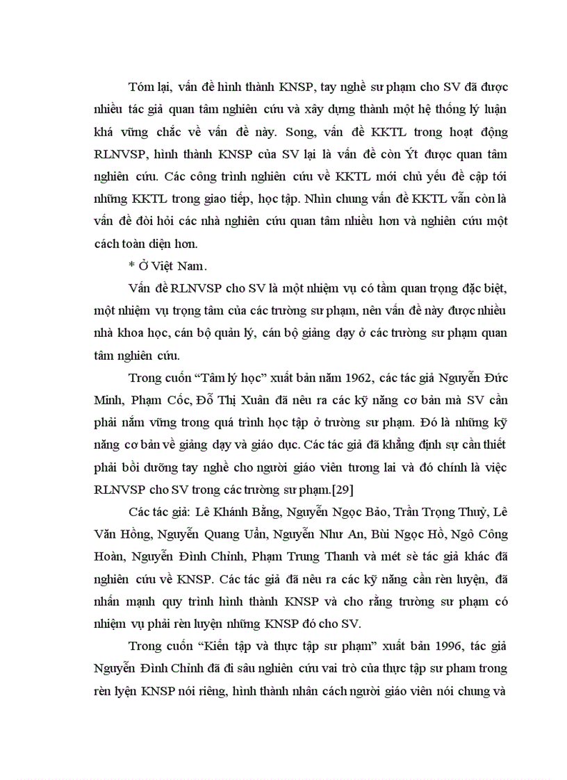 image for page Một số khó khăn tâm lý trong hoạt động rèn luyện nghiệp vụ Sư phạm của sinh viên trường ĐHSPHN 2