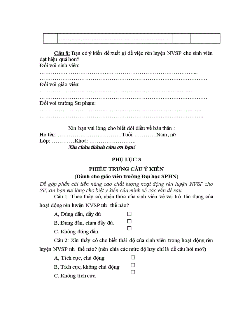 image for page Một số khó khăn tâm lý trong hoạt động rèn luyện nghiệp vụ Sư phạm của sinh viên trường ĐHSPHN 2