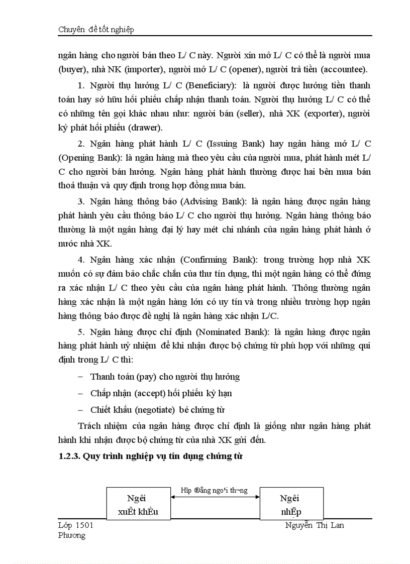 image for page Giải pháp nhằm hạn chế rủi ro trong phương thức thanh toán tín dụng chứng từ tại Ngân hàng Công thương Đống Đa 1