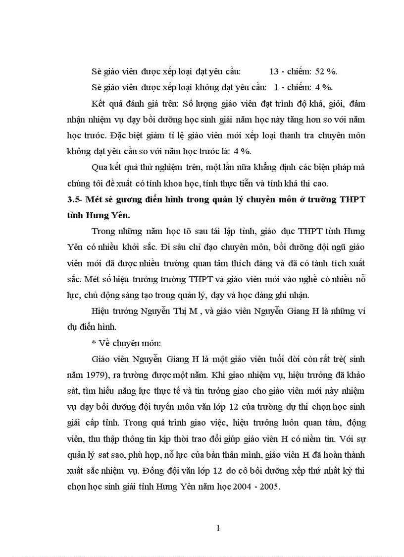 image for page Biện pháp quản lý hoạt động chuyên môn của hiệu trưởng đối với giáo viên mới vào nghề ở một số trường THPT tỉnh Hưng Yên