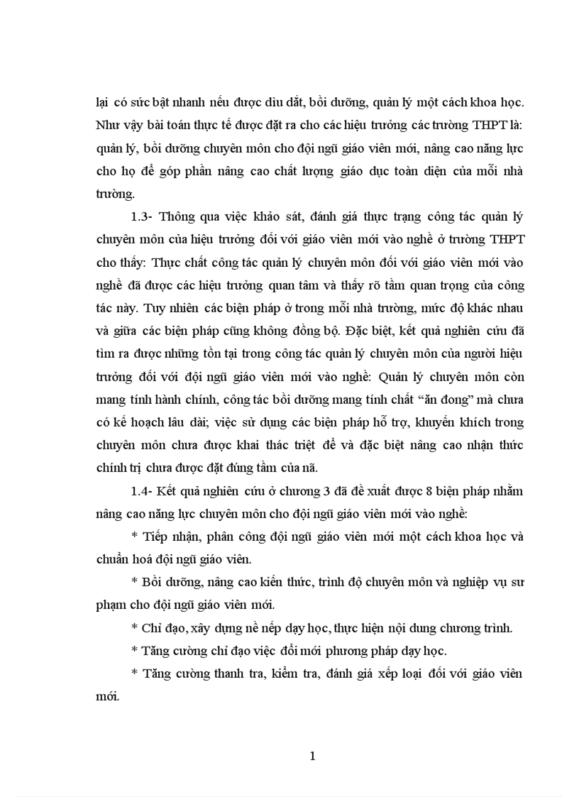 image for page Biện pháp quản lý hoạt động chuyên môn của hiệu trưởng đối với giáo viên mới vào nghề ở một số trường THPT tỉnh Hưng Yên