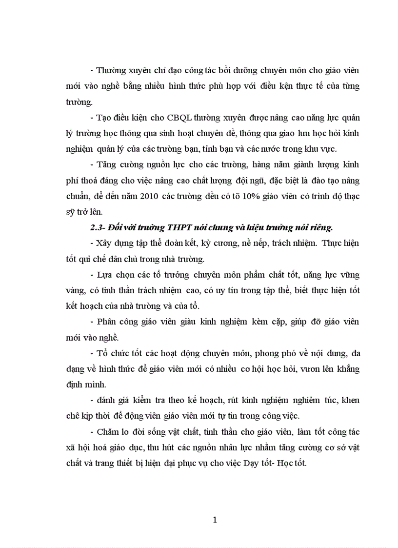 image for page Biện pháp quản lý hoạt động chuyên môn của hiệu trưởng đối với giáo viên mới vào nghề ở một số trường THPT tỉnh Hưng Yên