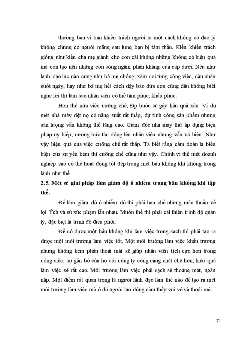 image for page Trình bày tác động làm ô nhiễm bầu không khí tập thể của điều phối hoạt động của doanh nghiệp yếu kém
