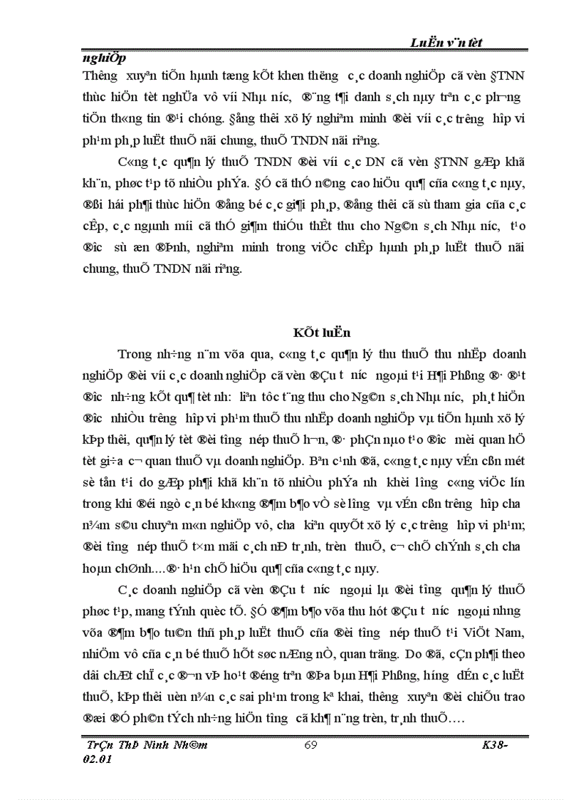image for page Một số thực trạng cùng những giải pháp nhằm nâng cao hiệu quả công tác quản lý thu thuế thu nhập doanh nghiệp đối với các doanh nghiệp có vốn đầu tư nước ngoài tại thành phố Hải Phòng