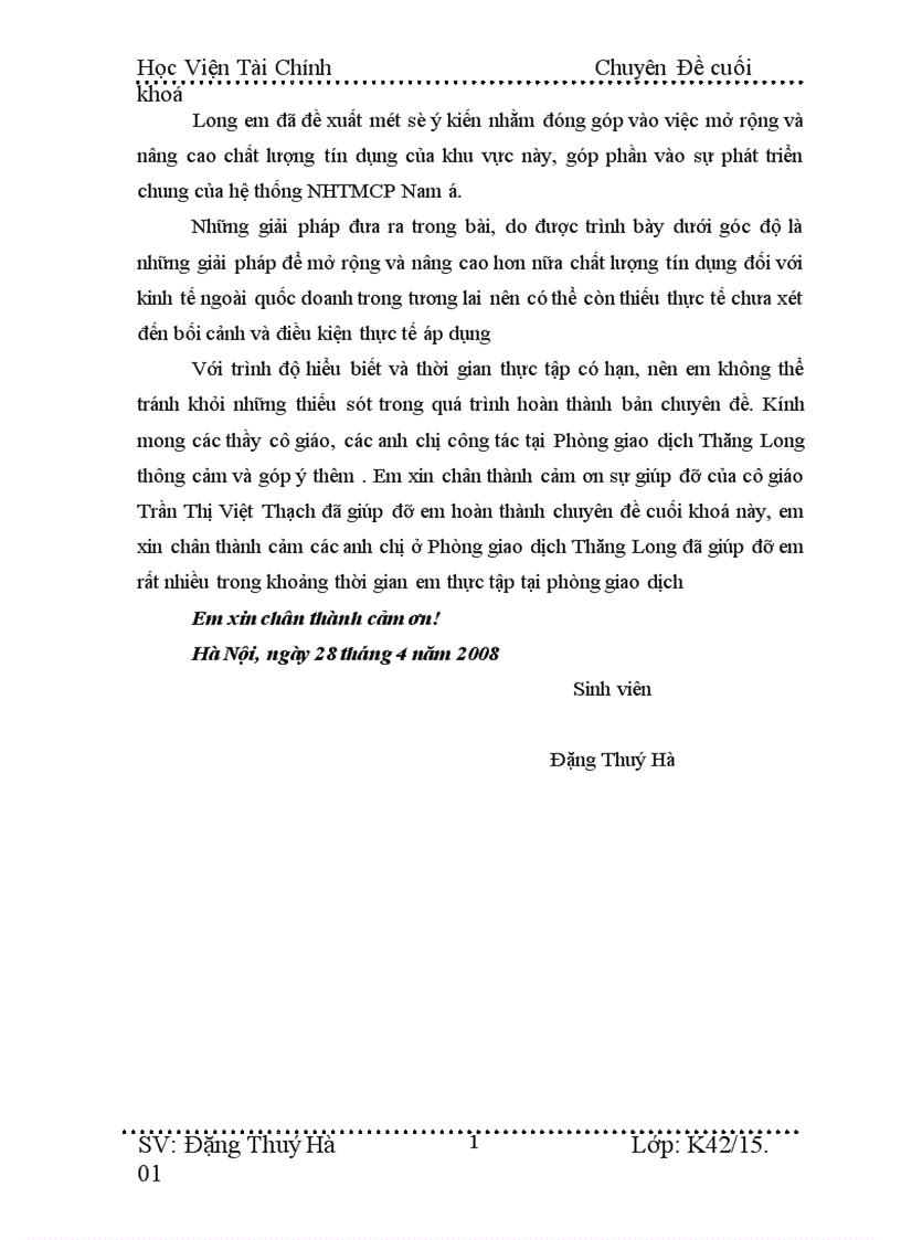 image for page Giải pháp nâng cao chất lượng tín dụng đối với kinh tế ngoài quốc doanh tại NHTMCP NAM á Thăng Long