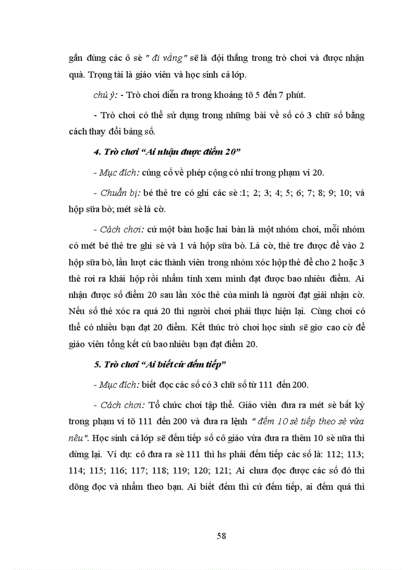 image for page Thiết kếvà sử dụng các trò chơi toán học nhằm nâng cao hiệu quả dạy học toán các lớp đầu cấp Tiểu học