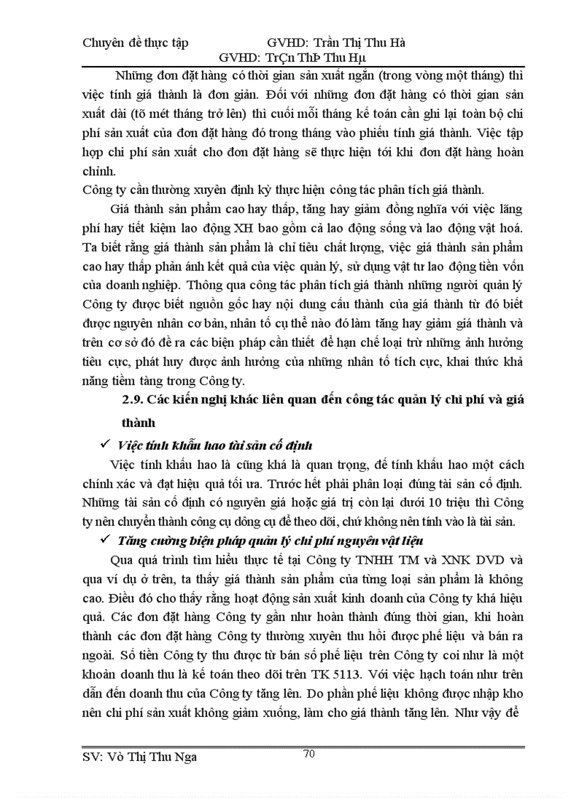 image for page Hoàn thiện Công Tác Kế toán hạch toán chi phí sản xuất và tính giá thành sản phẩm tại Công ty TNHH TM và XNK DVD 1