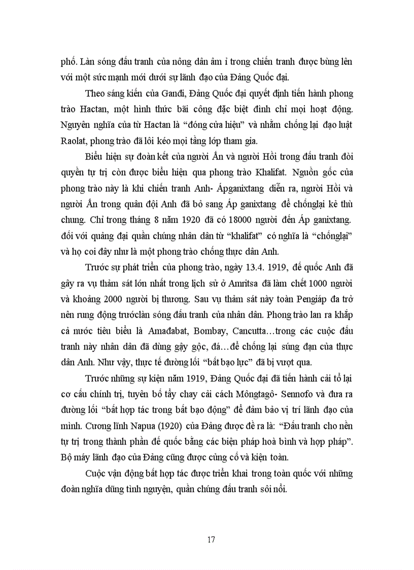 image for page Quá trình đấu tranh của nhân dân Ấn Độ dưới sự lãnh đạo của Đảng Quốc đại