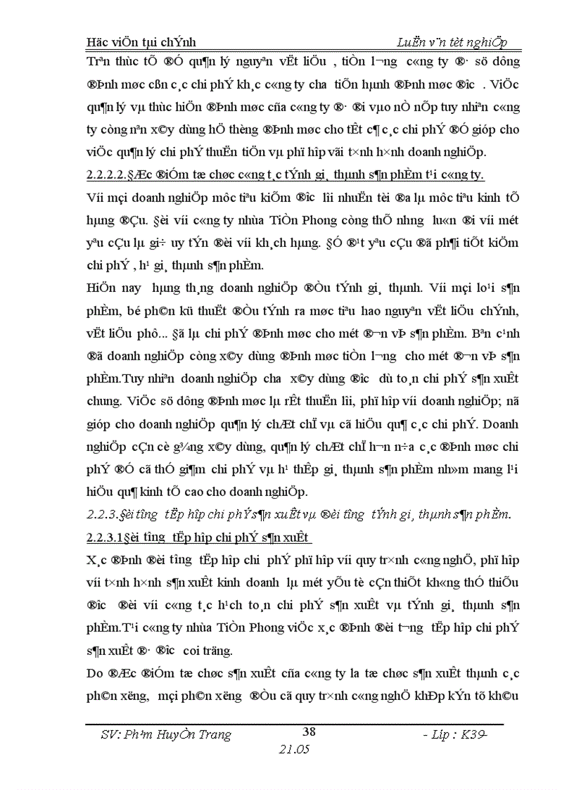 image for page Tổ chức công tác kế toán tập hợp chi phí sản xuất và tính giá thành sản phẩm ở Công ty cổ phần nhựa TNTP Hải Phòng