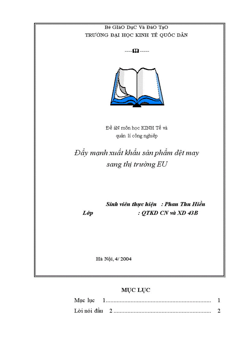 image for page Đẩy mạnh xuất khẩu sản phẩm dệt may sang thị trường EU