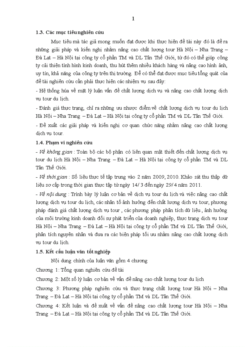 image for page Giải pháp nâng cao chất lượng tour du lịch Hà Nội Nha Trang Đà Lạt Hà Nội tại công ty cổ phần TM và DL Tân Thế Giới