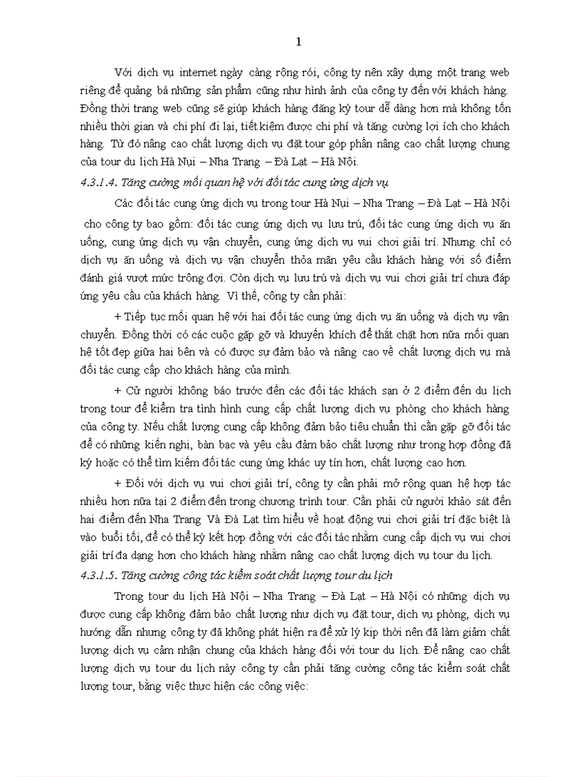 image for page Giải pháp nâng cao chất lượng tour du lịch Hà Nội Nha Trang Đà Lạt Hà Nội tại công ty cổ phần TM và DL Tân Thế Giới
