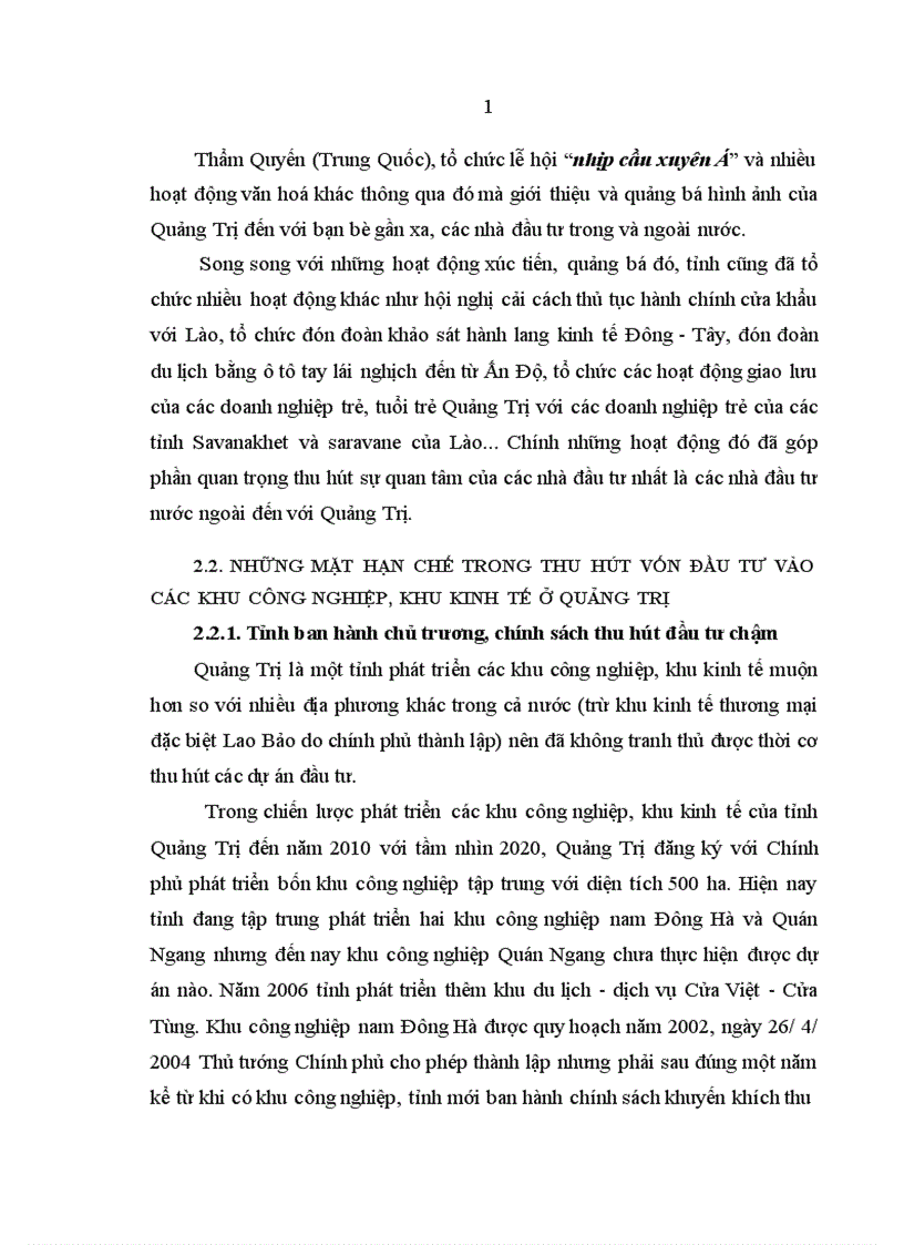 image for page Thu hút vốn đầu tư vào các khu công nghiệp khu kinh tế ở tỉnh Quảng Trị 1