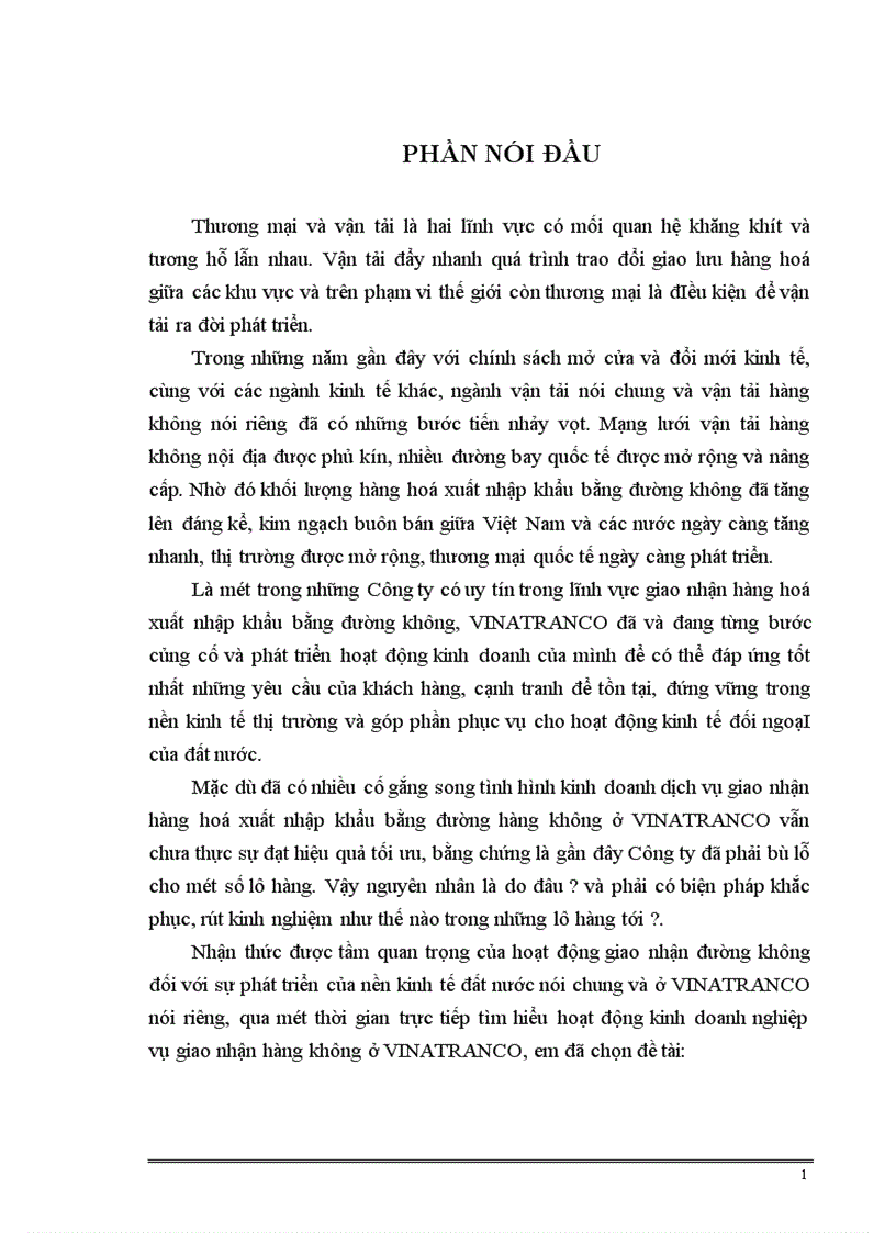 image for page Một số giải pháp nhằm đẩy mạnh nghiệp vụ giao nhận vận chuyển hàng hoá xuất nhập khẩu bằng đừòng hàng không ở Công ty VINATRANCO