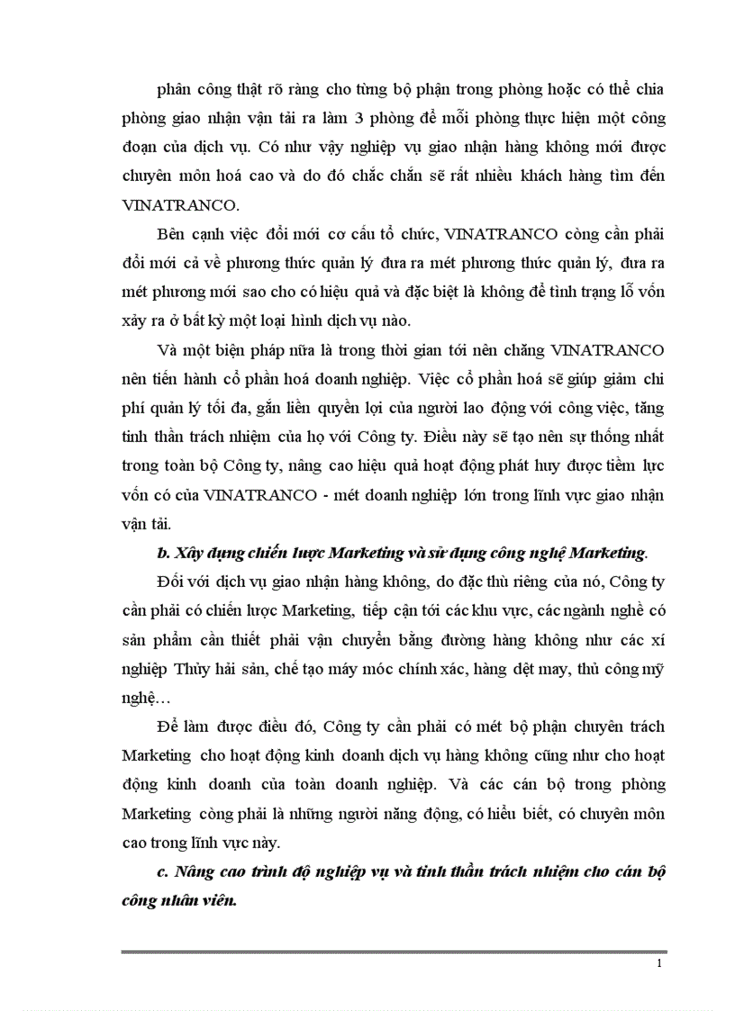 image for page Một số giải pháp nhằm đẩy mạnh nghiệp vụ giao nhận vận chuyển hàng hoá xuất nhập khẩu bằng đừòng hàng không ở Công ty VINATRANCO