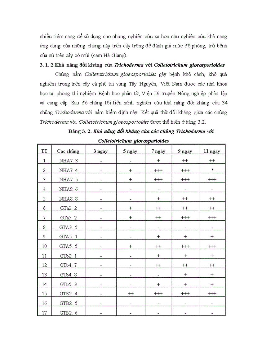 image for page Nghiên cứu khả năng đối kháng và tiềm năng ứng dụng của một số chủng Trichoderma phân lập từ RNM trên một số nấm bệnh thực vật