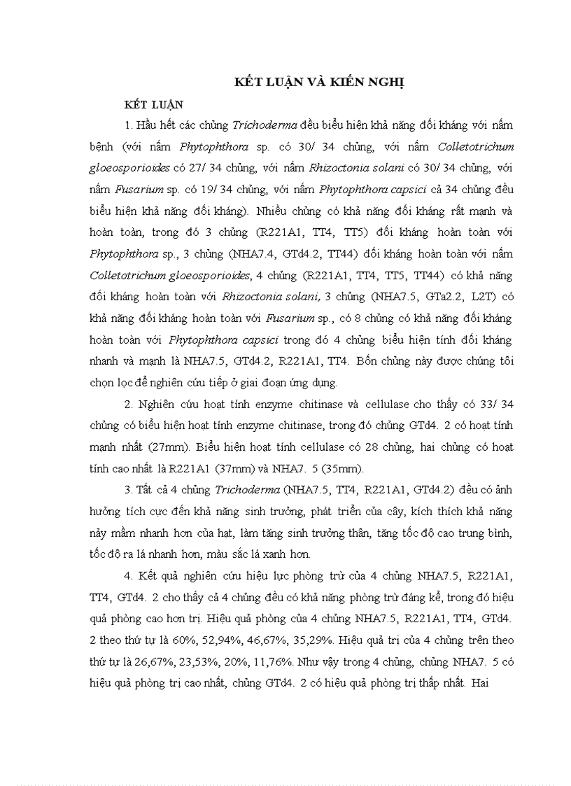 image for page Nghiên cứu khả năng đối kháng và tiềm năng ứng dụng của một số chủng Trichoderma phân lập từ RNM trên một số nấm bệnh thực vật