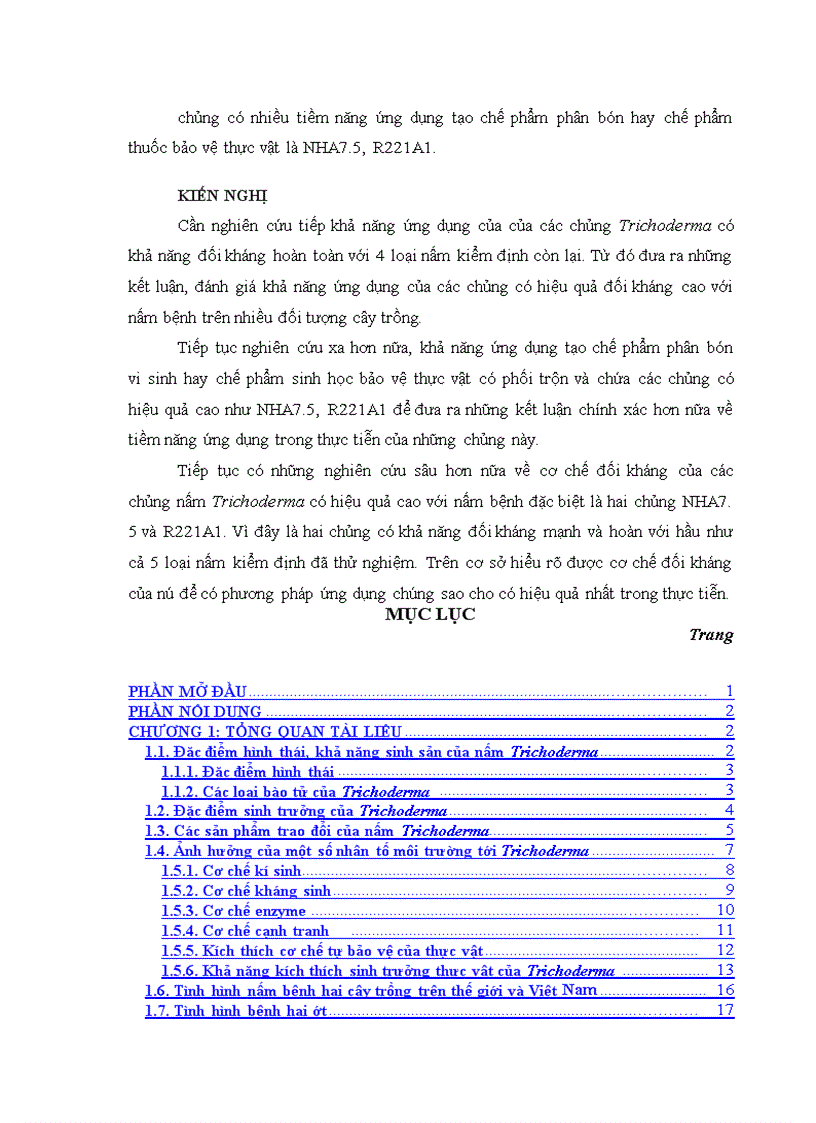 image for page Nghiên cứu khả năng đối kháng và tiềm năng ứng dụng của một số chủng Trichoderma phân lập từ RNM trên một số nấm bệnh thực vật