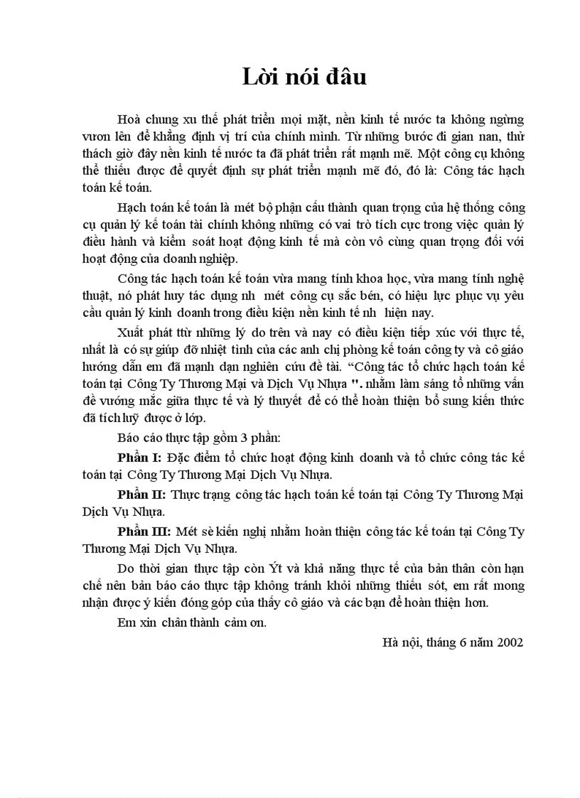 image for page Công tác tổ chức hạch toán kế toán tại Công Ty Thương Mại và Dịch Vụ Nhựa 1