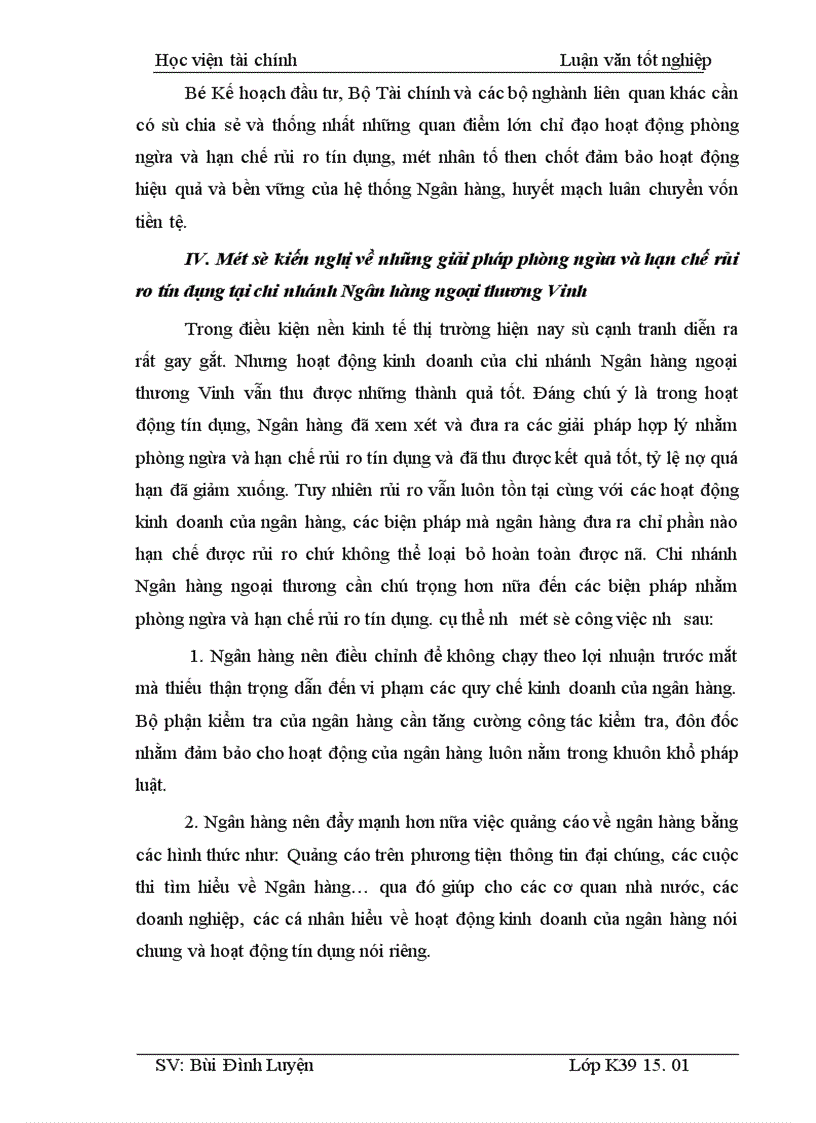 image for page Những giải pháp phòng ngừa và hạn chế rủi ro tín dụng tại Chi nhánh Ngân hàng ngoại thương Vinh