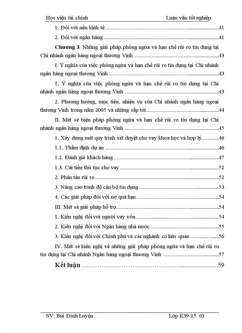 image for page Những giải pháp phòng ngừa và hạn chế rủi ro tín dụng tại Chi nhánh Ngân hàng ngoại thương Vinh