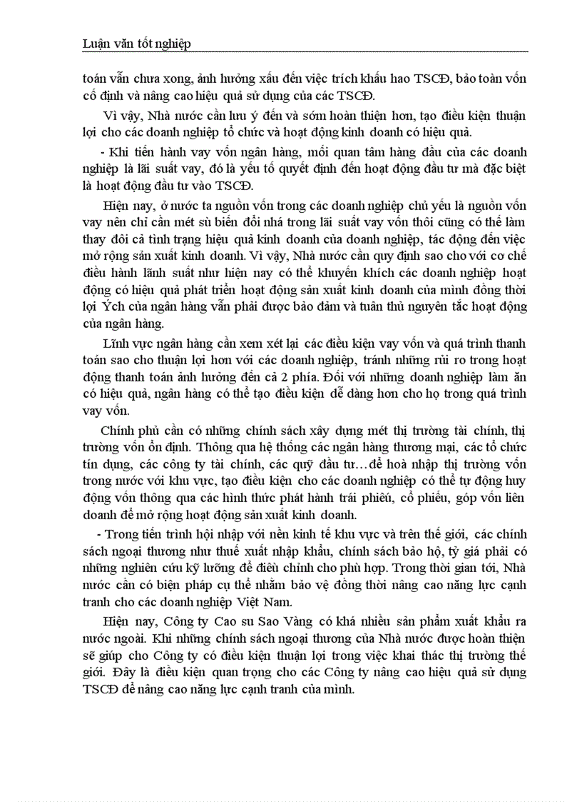 image for page Giải pháp nâng cao hiệu quả sử dụng TSCĐ tại Công ty Cao su Sao Vàng Hà Nội 1