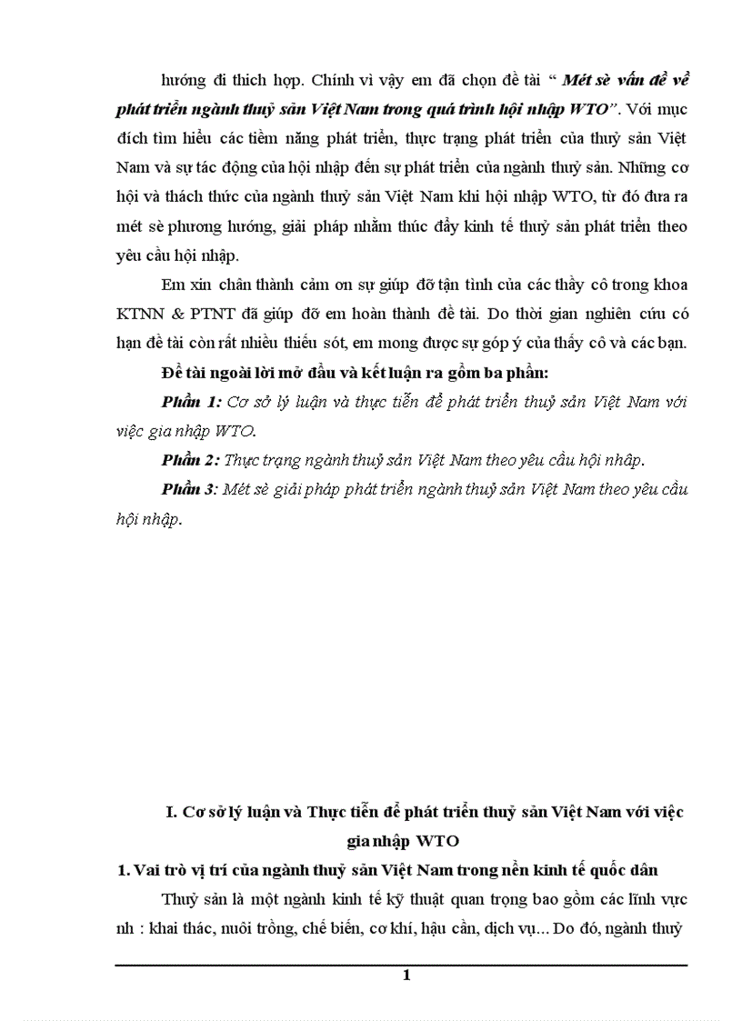 image for page Một số vấn đề về phát triển ngành thuỷ sản Việt Nam trong quá trình hội nhập WTO