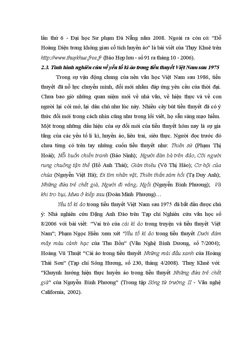 image for page Yếu tố kì ảo trong tiểu thuyết Việt Nam đương đại