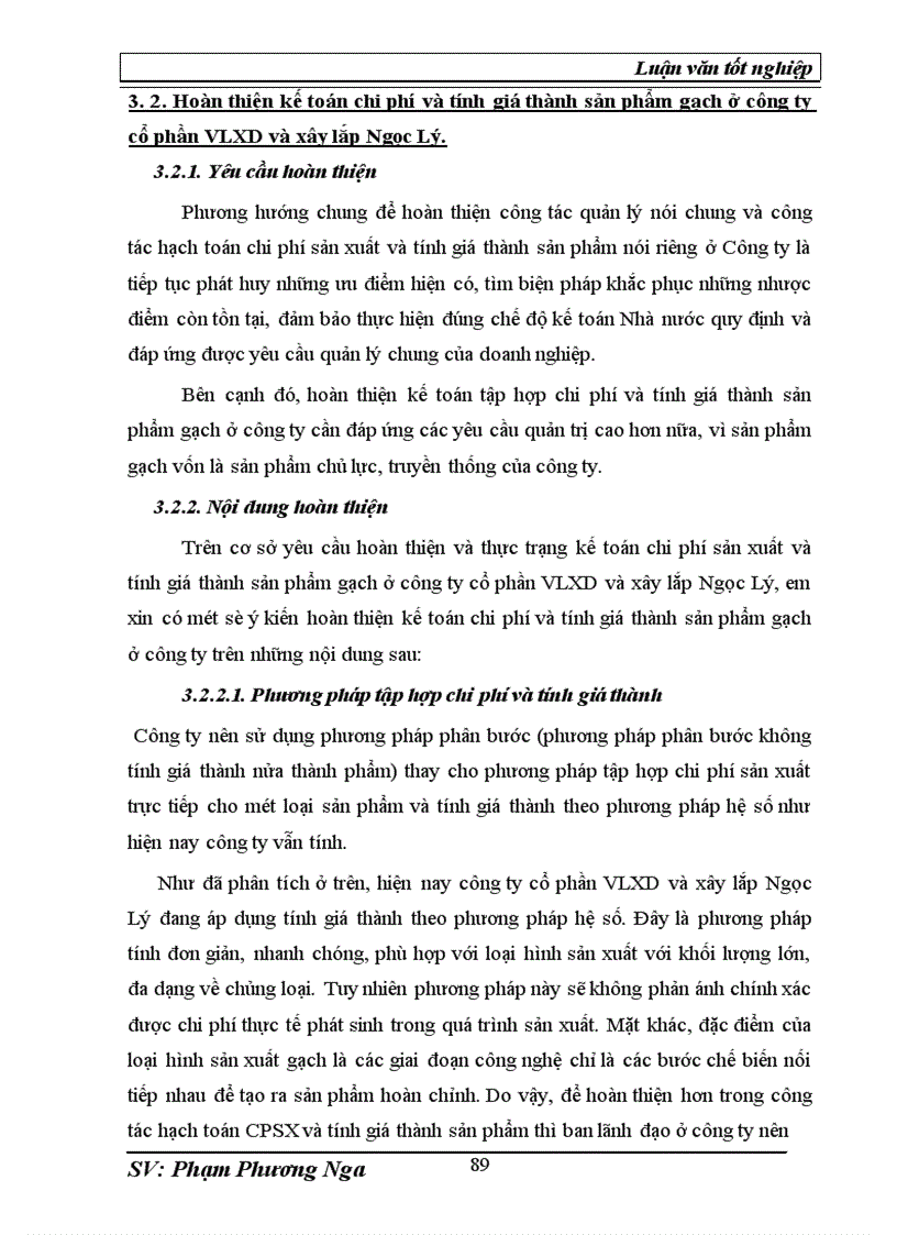 image for page Tổ chức kế toán chi phí và tính giá thành sản phẩm gạch tại công ty cổ phần vật liệu xây dựng và xây lắp Ngọc Lý Bắc Giang