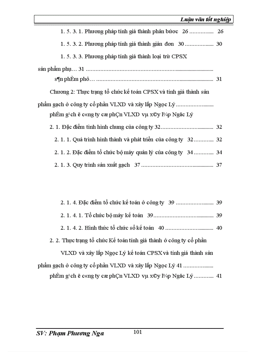 image for page Tổ chức kế toán chi phí và tính giá thành sản phẩm gạch tại công ty cổ phần vật liệu xây dựng và xây lắp Ngọc Lý Bắc Giang