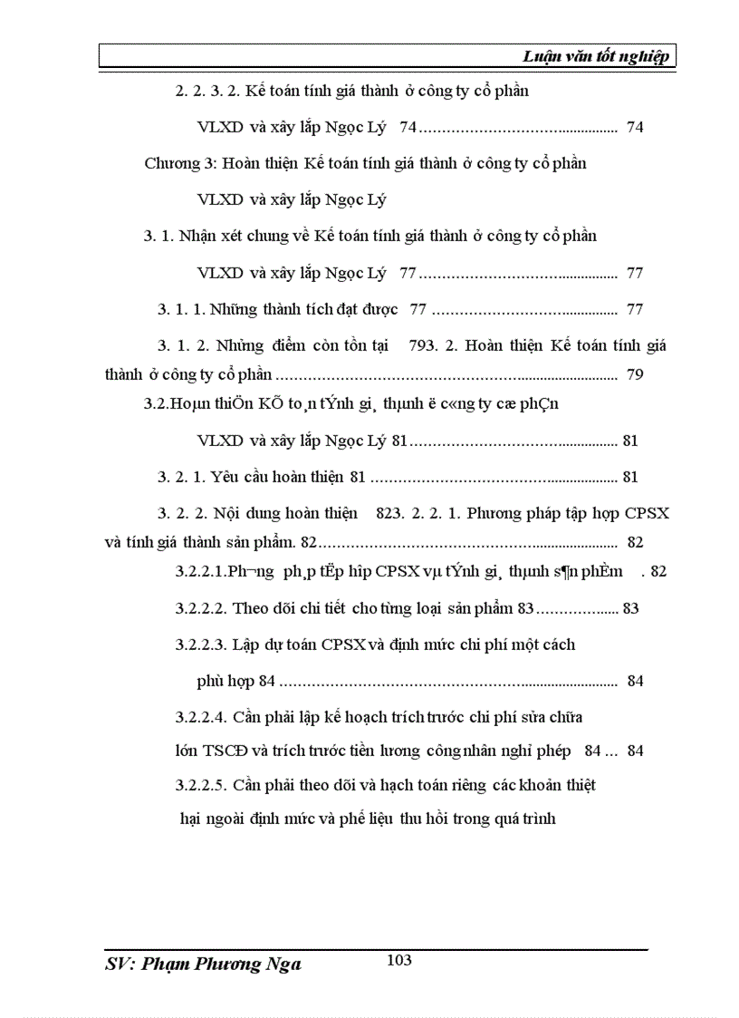 image for page Tổ chức kế toán chi phí và tính giá thành sản phẩm gạch tại công ty cổ phần vật liệu xây dựng và xây lắp Ngọc Lý Bắc Giang