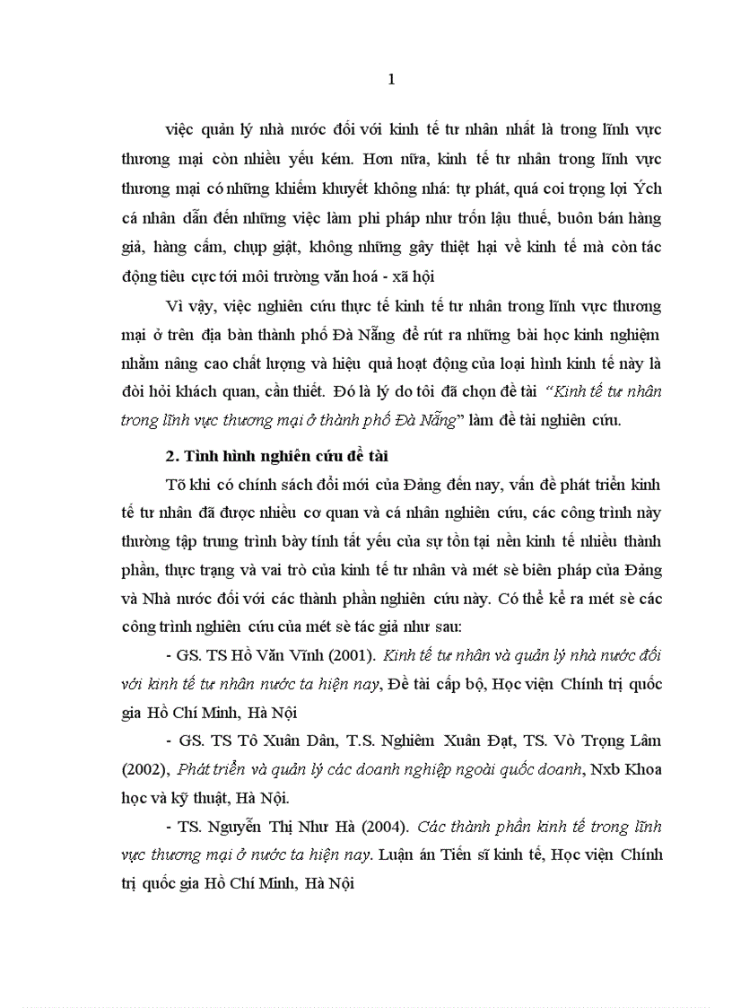 image for page Kinh tế tư nhân trong lĩnh vực thương mại ở thành phố Đà Nẵng