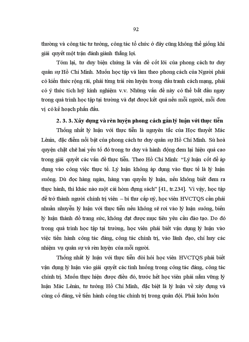 image for page Phong cách tư duy quân sự Hồ Chí Minh với học viên ở Học viện Chính trị Quân sự hiện nay 1